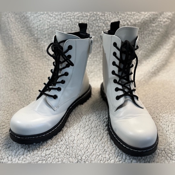 Torrid Lace-Up Combat Boot - White (WW) - Picture 2 of 9